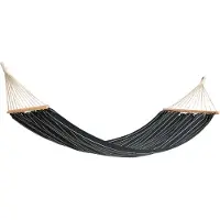 HAY - Outdoor Market Hängematte - Schwarz mit Beiger Streife