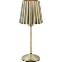 Markslöjd Celia Tischleuchte, altmessing, Höhe 35 cm, E14, mit Ladestation - , Celia, dimmbar, Bronze / Altmessing, für Wohnzimmer, Metall