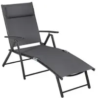 Merxx Gartenliege »Deckchair«, LxB: 201 x 64 cm, max. Belastung: 100 kg - grau
