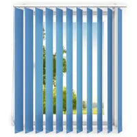 Time4blinds , Lamellenvorhang, Vertikaljalousie, Vorhang, Azurblau, 180x200cm