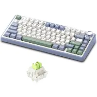 Douself AULA mechanische Tastatur, Drei-Modus-Gaming-Tastatur, geräuschlose Tastatur, 80 Tasten, 75 % Layout, Zederngrün, Reaper-Schalter