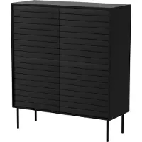Cama CORTINA 490303, Schwarz, Partikelbord, Einfarbig, Modern, Rechteckig, Partikelbord
