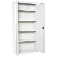 Simon Rack Aktenschrank, Mehrzweckschrank, Stahl-Aufbewahrungsschrank, 4 Ebenen, Doppeltüren, Schloss - Simonlocker