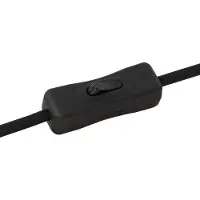LINDBY Tischleuchte Edion, schwarz, Metall, 45 cm