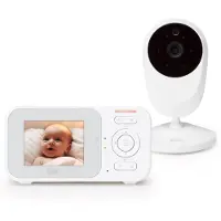 Elec Alecto Baby EVM24 Video-Babyphone mit Kamera 2,4 Zoll Display Gegensprechen Weiß