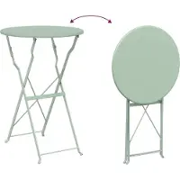 vidaXL Bistrotisch Hellmint Ø 50 x 71 cm Pulverbeschichteter Stahl