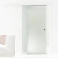 Levidor Glasschiebetür 77,5 x 205 cm Satiniert Griffmuschel