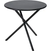 Mojawo Bistrotisch Balkontisch Beistelltisch rund Schwarz Stahl Ø48xH48cm