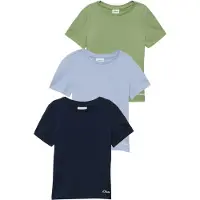 s.Oliver T-Shirt Packung, 3 mit Rundhalsausschnitt