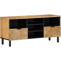 vidaXL TV-Schrank Braun 100x33x46 cm Massivholz Mango