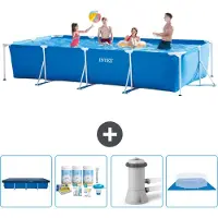 Intex Rechteckiger Frame Pool - 450x220x84 cm - 5-teilig SCB1
