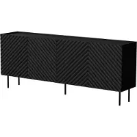 Cama LUCCA 490373, Schwarz, Partikelbord, Einfarbig, Modern, Rechteckig, Partikelbord