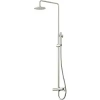 Steinberg Serie 100 Duschsystem mit Thermostat, Regenbrause rund, Handbrause, 10027212BN