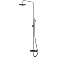 Steinberg Serie 100 Duschsystem mit Thermostat, Regenbrause rund, Handbrause, 10027212