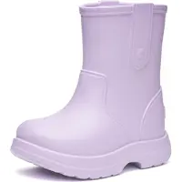 Ladeheid x Camminare Gummistiefel Kinder aus leichtem EVA wasserdicht rutschfest und angenehm flexibel mit schlichtem robustem Design für komfortable Alltagswege LA-CA-18 (HellLila, 28/29 EU)