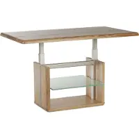 58 aufm Kessel Funktionstisch Cal höhenverstellbar 110 x 65 x 50-69 Couchtisch Massivholz Wildeiche 16009