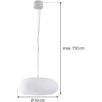 LUCANDE Smart LED-Hängeleuchte Bolti, weiß, RGBW, CCT, Tuya