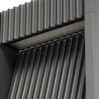 LUCANDE Tavion LED-Außenwandleuchte, anthrazit, IP65, 16 cm - , Tavion, Schwarz, für Terrasse, Aluminium, Modern