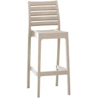 DELUKE Barhocker TURAM Kunststoff Schlamm 45x51x105cm Barstuhl Mit Lehne Tresenhocker Tresenstuhl