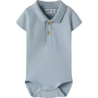 Name it Body k/ä - Lochmuster - Polo - NbmHofman - Blue Nebel - - 74 - Body K/Ä