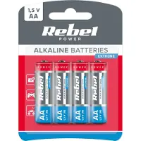 Rebel Extreme Alkaline-Batterien AA 4er-Pack 1,5V