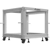 Lanberg Open Rack 19" 9U 600x600-1100 verstellbar grau