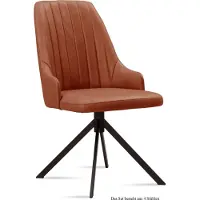 58 aufm Kessel Esszimmerstuhl (4er-Set) Dunya 52x91x60 Schwarz/Cognac
