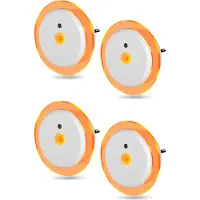 Northpoint LED Nachtlicht Bernsteinweißes Licht 2er-Set (1500-1800K) 4 Stk. Rund mit Bewegungsmelder
