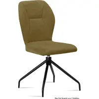 58 aufm Kessel Esszimmerstuhl drehbar (4er-Set) Dorene 51x92x60 Schwarz/Olivgrün