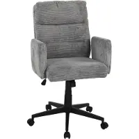 Duo Collection Bürostuhl >Charly< Taschenfederkern, in grau, Kordstoff - 64x96x64cm (BxHxT)