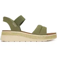 SKECHERS für Damen. 114413 Slip-ins Bobs Sun Ray Sandalen olivgrün (40), Wohnung, 3 bis 5 cm, Keine, Lässig