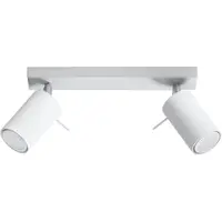 Licht-Erlebnisse Spot Lampe Metall verstellbar Weiß GU10 2-flammig länglich Modern Strahler
