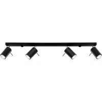 Licht-Erlebnisse Spot Strahler Metall verstellbar Schwarz GU10 4-flammig länglich Modern Lampe