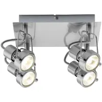 Paulmann Deckenleuchte Spotlight Rondell Techno II 4x40W GU10 Eisen gebürstet 230V Metall