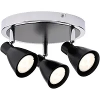 Paulmann LED Deckenleuchte Spotlights 2Simple Chrom/Schwarz 3 x 3,5W GU10 230V