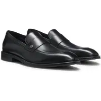 BOSS Loafer aus Leder mit Double-B-Monogramm Grösse 42