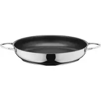 Silit Calabria Brat-/ Servierpfanne 32 cm Induktion, Edelstahl beschichtet, Edelstahlgriff, backofenfest, für schonendes Braten