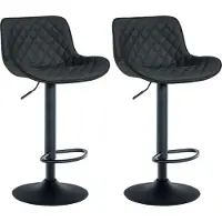 CLP 2er Set Barhocker Minosa Kunstleder schwarz