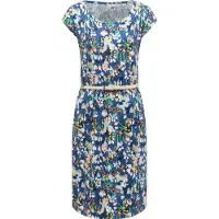 Ragwear Shirtkleid "Sommerkleid Lilithe YOUMODO", Damen, Gr. XXL, N-Gr, blau (indigo blau26), Obermaterial: 50% Baumwolle CO. 50% Modal CMD., Kleider Shirtkleid