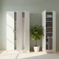 Dmora Tergu - Großer Mehrzweckschrank, 168x180h cm Weiß, Modulierbar