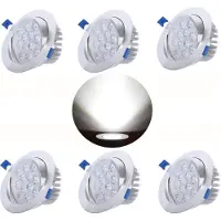 Lapamax 6 Stück 12W LED Einbaustrahler Deckenspots Schwenkbar Strahler Einbauleuchte Deckenleuchte, Kaltweiß