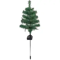 Aibecy Solarbetriebene Weihnachtsbaumbeleuchtung, Weihnachtsatmosphaerenbeleuchtung, bunte LED-Lichter fuer Garten, Hof, Terrasse, wasserdichte Landschaftsbeleuchtung im Freien