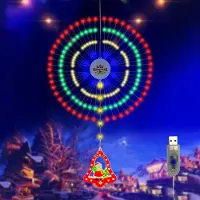 Aibecy Weihnachtslichterketten, Buntes Licht, 8 Beleuchtungsmodi, Feuerwerksförmige Lichter, Dekorationsanhänger, IP65 Wasserdicht, USB Glocke