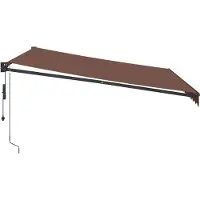 vidaXL Markise Automatisch Braun 400x300 cm