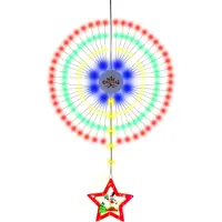 Aibecy Weihnachtslichterketten, Buntes Licht, 8 Beleuchtungsmodi, Feuerwerksförmige Lichter, IP65 Wasserdicht, batteriebetrieben fünfzackige Sterne