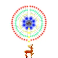 Aibecy Weihnachtslichterketten, Buntes Licht, 8 Beleuchtungsmodi, Feuerwerksförmige Lichter, IP65 Wasserdicht, batteriebetrieben Elch