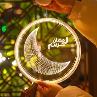 Lapamax Eid Ramadan Dekorative Fee Licht Mond Dekorative Fenster Lichter Ornamente Islam Mubarak Dekoration für Party Muslim Lichterkette mit Saugnapfhaken