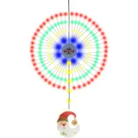 Aibecy Weihnachtslichterketten, Buntes Licht, 8 Beleuchtungsmodi, Feuerwerksförmige Lichter, Dekorationsanhänger, IP65 Wasserdicht, USB Mond-Weihnachtsmann