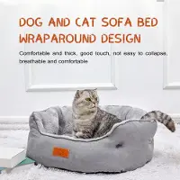 Aibecy Hundebett für kleine Hunde, Katzenbetten für Hauskatzen, waschbares Welpenschlafbett mit Rutschfester Unterseite, wärmendes, weiches und beruhigendes Haustierbett
