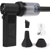 Aibecy Kabelloser Handventilator, 130.000 U/min, Hochleistungs-Haartrockner, Turboventilator , Geschwindigkeiten einstellbar, Auto-Staubblaeser, Staubsauger